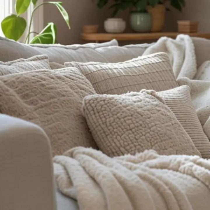 Produkty do domu wystylizowane w jasnym, nowoczesnym salonie