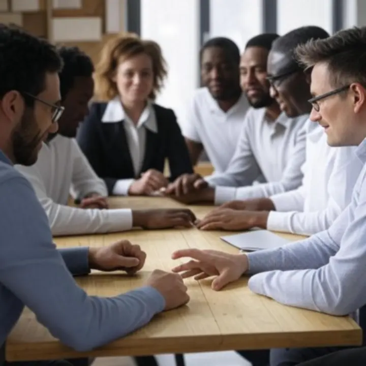 Zespół pracujący wspólnie nad ofertą sklepu z dodatkami do domu